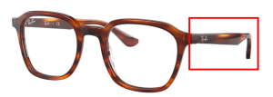 Patillas originales Ray-Ban RB5390, color 2144 · Rayado habana