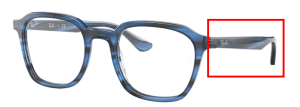 Patillas originales Ray-Ban RB5390, color 8053 · Rayado azul