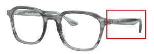 Patillas originales Ray-Ban RB5390, color 8055 · Rayado gris