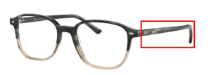 Patillas originales Ray-Ban RB5393 Leonard, color 8106 · Degradado gris habana
