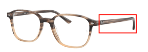 Patillas originales Ray-Ban RB5393 Leonard, color 8107 · Degradado marrón habana