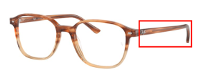 Patillas originales Ray-Ban RB5393 Leonard, color 8108 · Degradado marrón claro habana