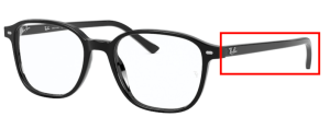 Patillas originales Ray-Ban RB5393 Leonard, color 2000 · Negro brillo