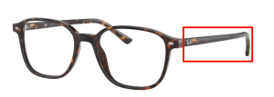 Patillas originales Ray-Ban RB5393 Leonard, color 2012 · Habana oscuro