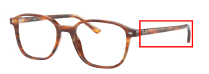 Patillas originales Ray-Ban RB5393 Leonard, color 2144 · Rayado habana