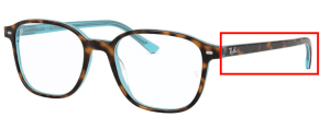 Patillas originales Ray-Ban RB5393 Leonard, color 5883 · Superior habana sobre azul claro