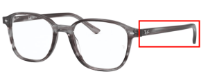 Patillas originales Ray-Ban RB5393 Leonard, color 8055 · Rayado gris