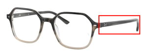 Patillas originales Ray-Ban RB5394 John, color 8106 · Degradado gris habana