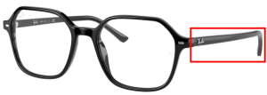 Patillas originales Ray-Ban RB5394 John, color 2000 · Negro brillo