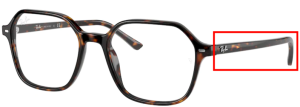 Patillas originales Ray-Ban RB5394 John, color 2012 · Habana oscuro