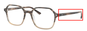 Patillas originales Ray-Ban RB5394 John, color 8107 · Degradado marrón habana