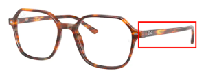 Patillas originales Ray-Ban RB5394 John, color 2144 · Rayado habana