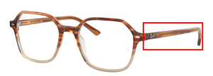 Patillas originales Ray-Ban RB5394 John, color 8108 · Degradado marrón claro habana