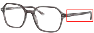 Patillas originales Ray-Ban RB5394 John, color 8055 · Rayado gris