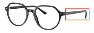 Patillas originales Ray-Ban RB5395 Thalia, color 2000 · Negro brillo