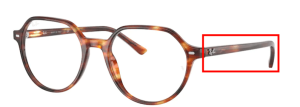 Patillas originales Ray-Ban RB5395 Thalia, color 2144 · Rayado habana