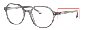 Patillas originales Ray-Ban RB5395 Thalia, color 8055 · Rayado gris