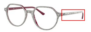 Patillas originales Ray-Ban RB5395 Thalia, color 8050 · Wrinkled begie sobre bordeaux