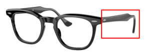 Patillas originales Ray-Ban RB5398 Hawkeye, color 2000 · Negro brillo