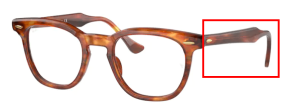 Patillas originales Ray-Ban RB5398 Hawkeye, color 2144 · Rayado habana