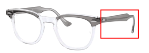 Patillas originales Ray-Ban RB5398 Hawkeye, color 8111 · Gris sobre trasparent