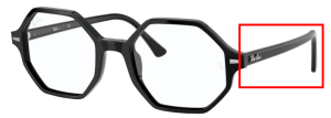 Patillas originales Ray-Ban RB5472 Britt, color 2000 · Negro brillo