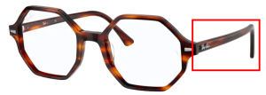Patillas originales Ray-Ban RB5472 Britt, color 2144 · Rayado habana