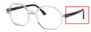 Patillas originales Ray-Ban RB5472 Britt, color 5943 · Transparente