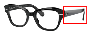 Patillas originales Ray-Ban RB5486, color 2000 · Negro brillo