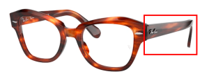 Patillas originales Ray-Ban RB5486, color 2144 · Rayado habana