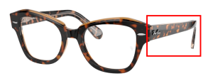 Patillas originales Ray-Ban RB5486, color 5989 · Habana sobre transparente marrón