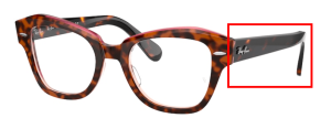 Patillas originales Ray-Ban RB5486, color 8098 · Habana sobre transparente rosa
