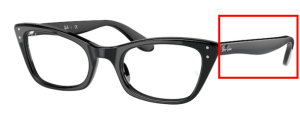 Patillas originales Ray-Ban RB5499 Lady Burbank, color 2000 · Negro brillo
