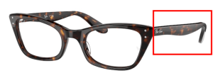 Patillas originales Ray-Ban RB5499 Lady Burbank, color 2012 · Habana oscuro