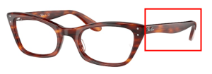Patillas originales Ray-Ban RB5499 Lady Burbank, color 2144 · Rayado habana