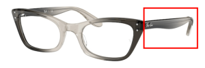 Patillas originales Ray-Ban RB5499 Lady Burbank, color 8149 · Transparente gris