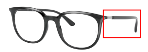 Patillas originales Ray-Ban RB7190, color 2000 · Negro brillo
