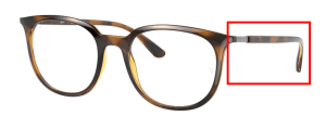 Patillas originales Ray-Ban RB7190, color 2012 · Habana oscuro