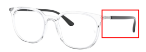 Patillas originales Ray-Ban RB7190, color 5943 · Transparente