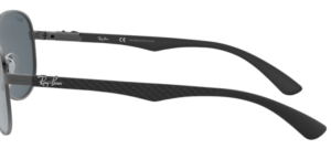 Patillas originales Ray-Ban RB8313 Carbon Fibre, color 004 · Gunmetal