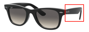 Patillas originales Ray-Ban RB9066S Junior Wayfarer, color 100 · Negro