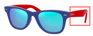 Patillas originales Ray-Ban RB9066S Junior Wayfarer, color 7039 · Azul