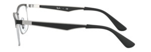 Patillas originales Ray-Ban RB1052 Vista Junior, color 4055 · Negro mate sobre plata