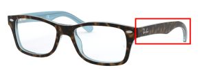 Patillas originales Ray-Ban RB1531 Vista Junior, color 3701 · Habana sobre habana azul