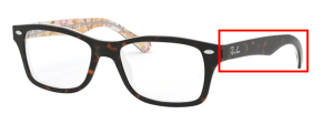 Patillas originales Ray-Ban RB1531 Vista Junior, color 3802 · Habana sobre texture rosa marrón
