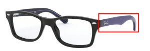 Patillas originales Ray-Ban RB1531 Vista Junior, color 3748 · Negro