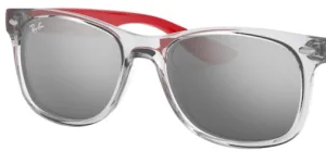 Cristales originales Ray-Ban RB9052S Junior JUNIOR NEW WAYFARER, color 6G · Espejo gris total · plástico