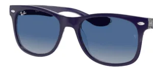 Cristales originales Ray-Ban RB9052S Junior JUNIOR NEW WAYFARER, color 4L · Gris claro degradado azul oscuro · plástico