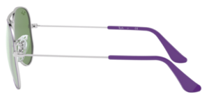 Patillas originales Ray-Ban RB9506S Junior JUNIOR AVIATOR, color 262 · Violeta sobre plata