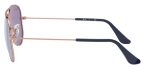 Patillas originales Ray-Ban RB9506S Junior JUNIOR AVIATOR, color 264 · Azul sobre cobre